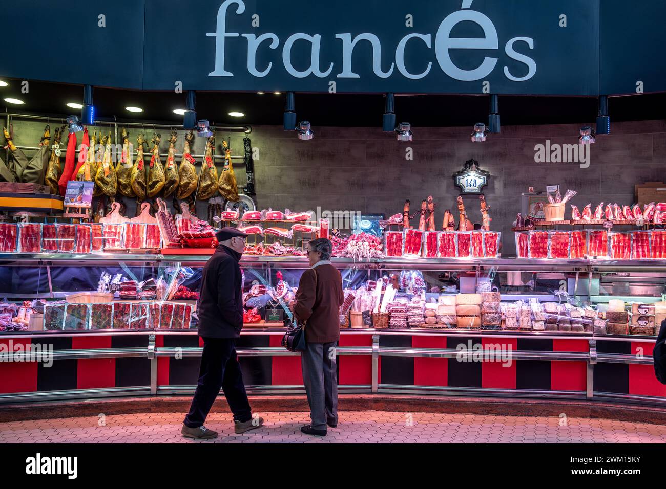 Valencia, 16. Februar 2024: Der Mercat Central Stockfoto