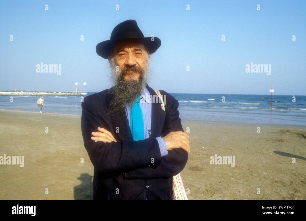 3831698 Fernando Birri; (add.info.: Venedig Lido, Venedig Filmfestival 1988. Argentinischer Regisseur Fernando Birri / Lido di Venezia, Mostra del Cinema di Venezia 1988. IL regista Fernando Birri); © Marcello Mencarini. Alle Rechte vorbehalten 2024. Stockfoto