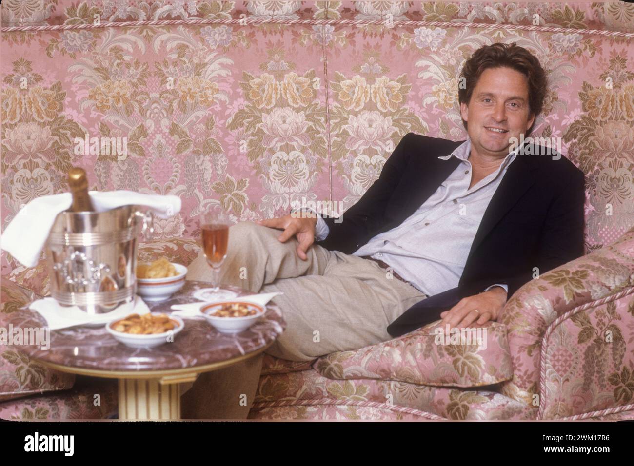 3832004 Michael Douglas; (add.info.: Rom, um 1988. US-amerikanischer Schauspieler Michael Douglas / Roma, 1988 circa. L'attore Michael Douglas); © Marcello Mencarini. Alle Rechte vorbehalten 2024. Stockfoto