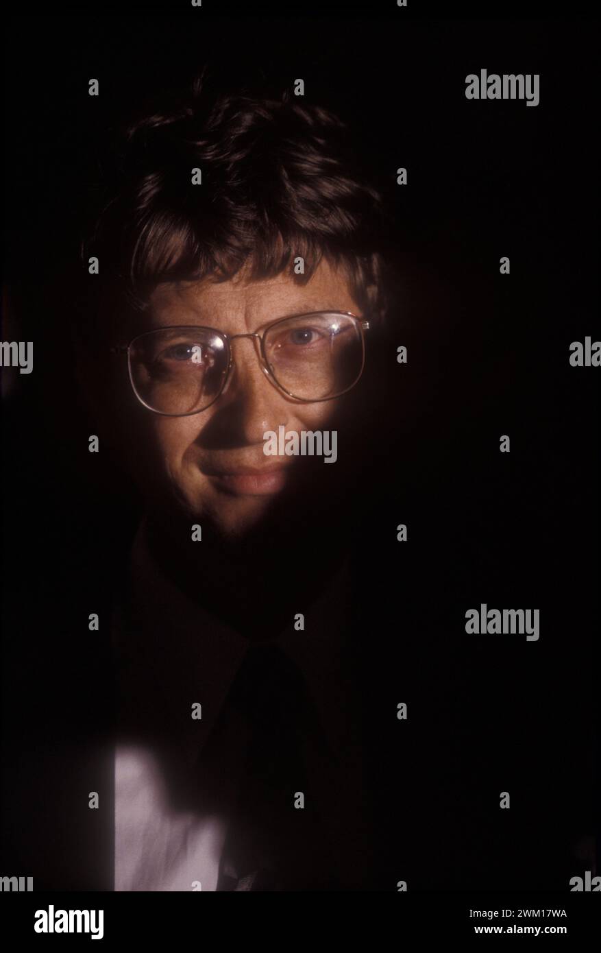 3832147 Bill Gates; (add.info.: US-amerikanischer Geschäftsmagnat Bill Gates, Gründer von Microsoft (ca. 1985) / L'imprenditore americano, fondatore di Microsoft, Bill Gates (ca. 1985)); © Marcello Mencarini. Alle Rechte vorbehalten 2024. Stockfoto