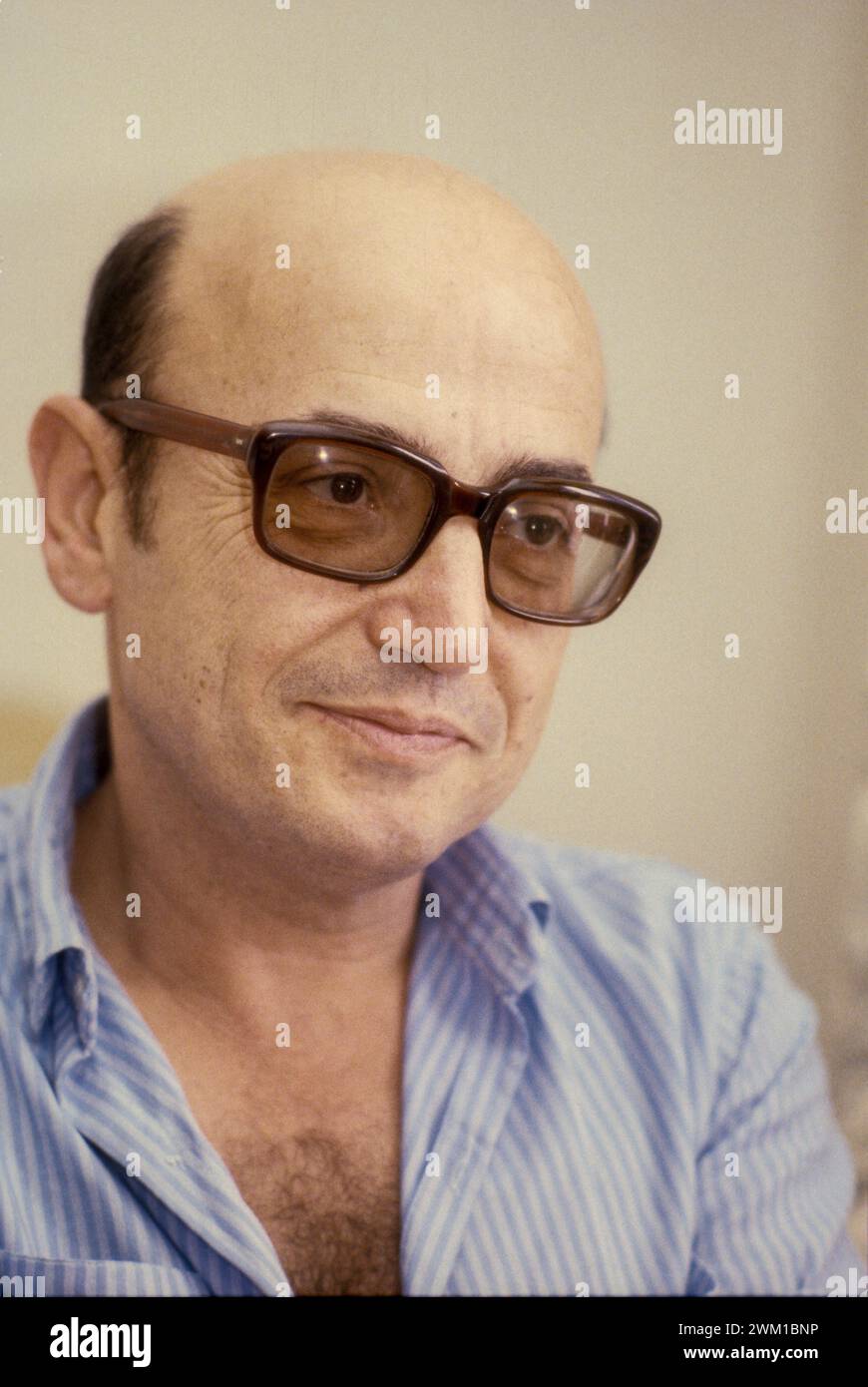 4066699 Filmfestival Venedig 1980. Griechischer Filmregisseur Theo Angelopoulos (Foto); (add.info.: Venedig Lido; Lido di Venezia, Italien; Italia, Mostra del Cinema di Venezia 1980. IL regista Theo Angelopoulos); © Marcello Mencarini. Alle Rechte vorbehalten 2024. Stockfoto
