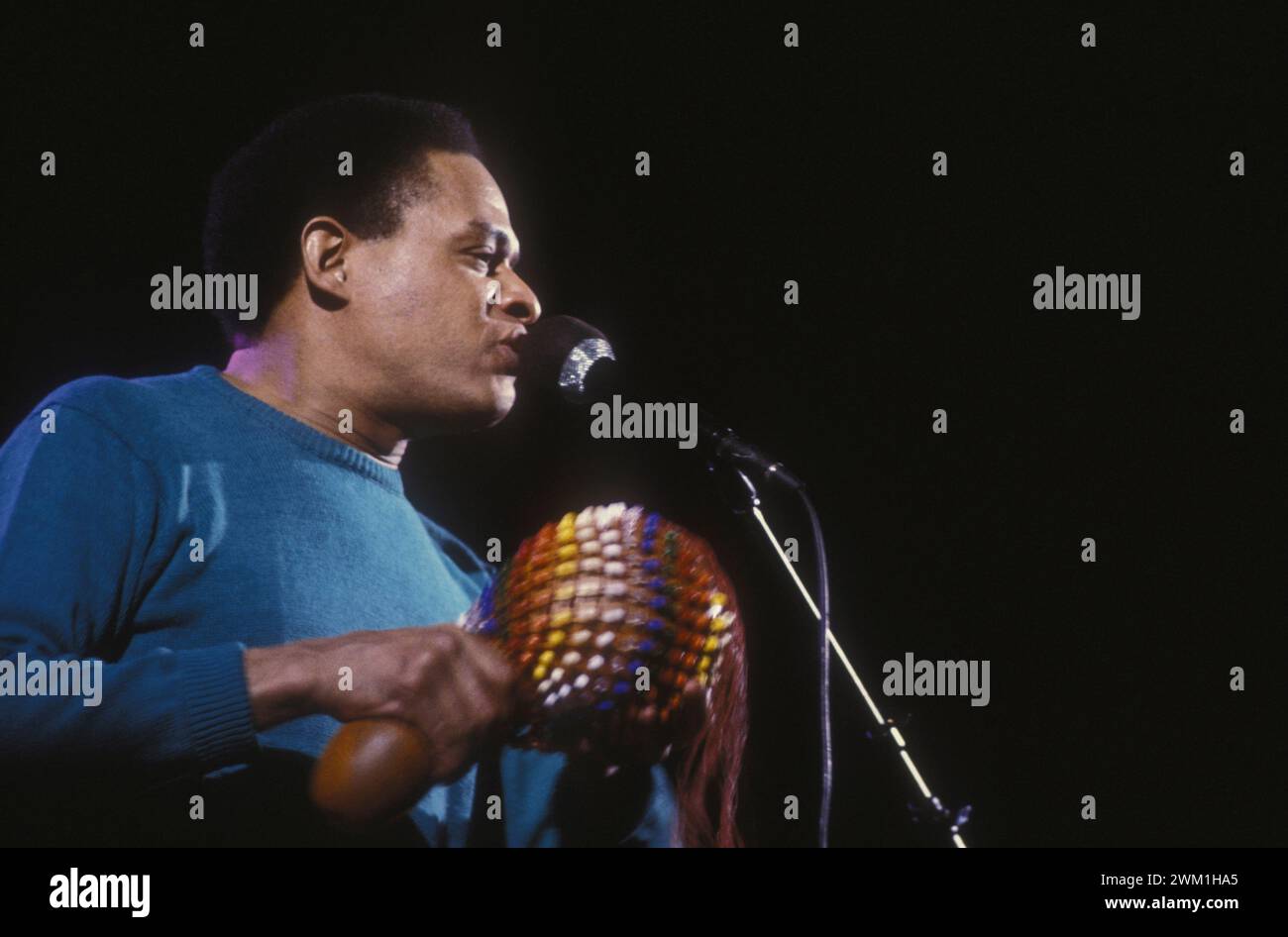 4069099 US-amerikanischer Jazz-Pop-Sänger Al Jarreau (ca. 1985) (Foto); (add.info.: Il csntante Al Jarreau); © Marcello Mencarini. Alle Rechte vorbehalten 2024. Stockfoto