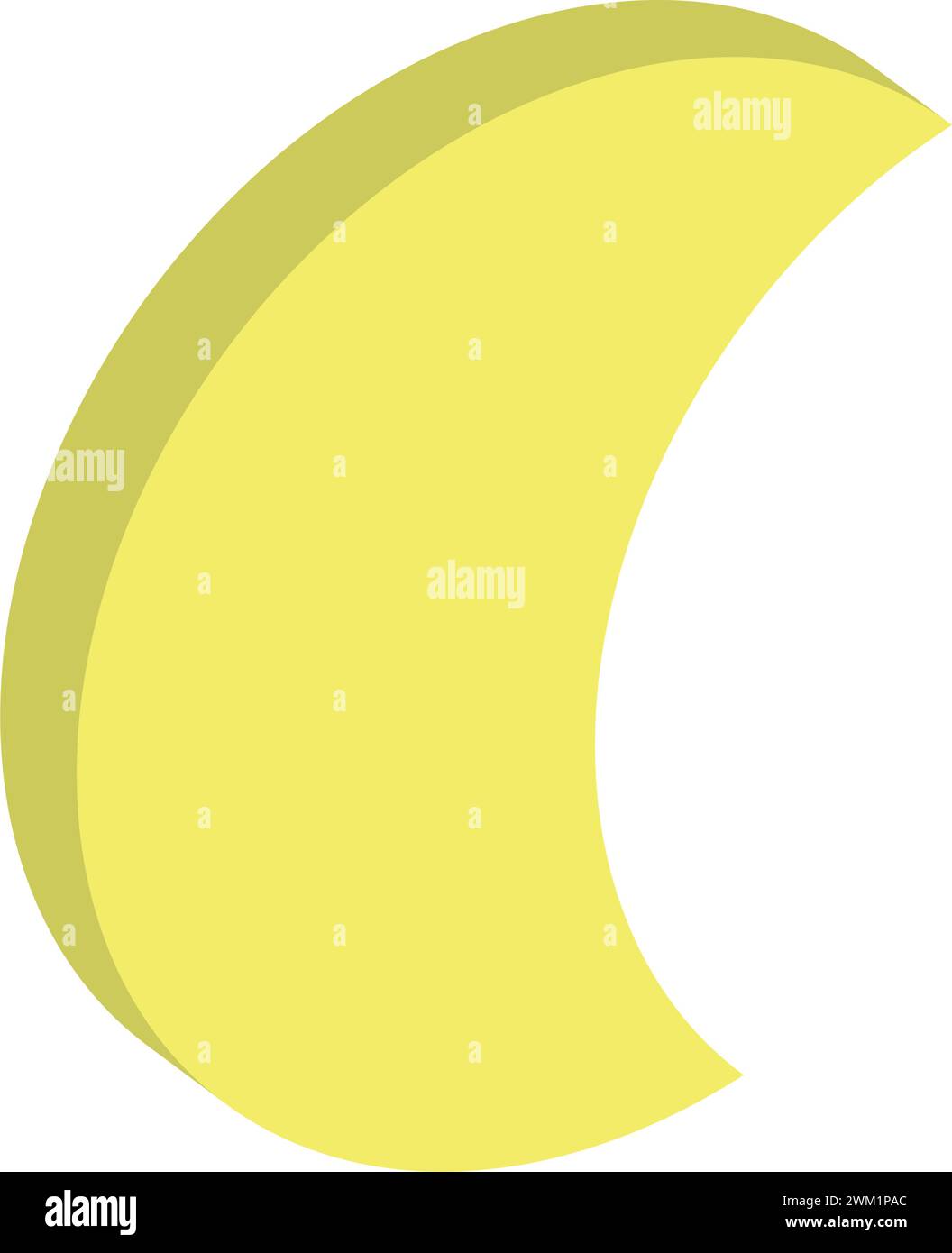 Isometrisches Mondsymbol Vektor Stock Vektor