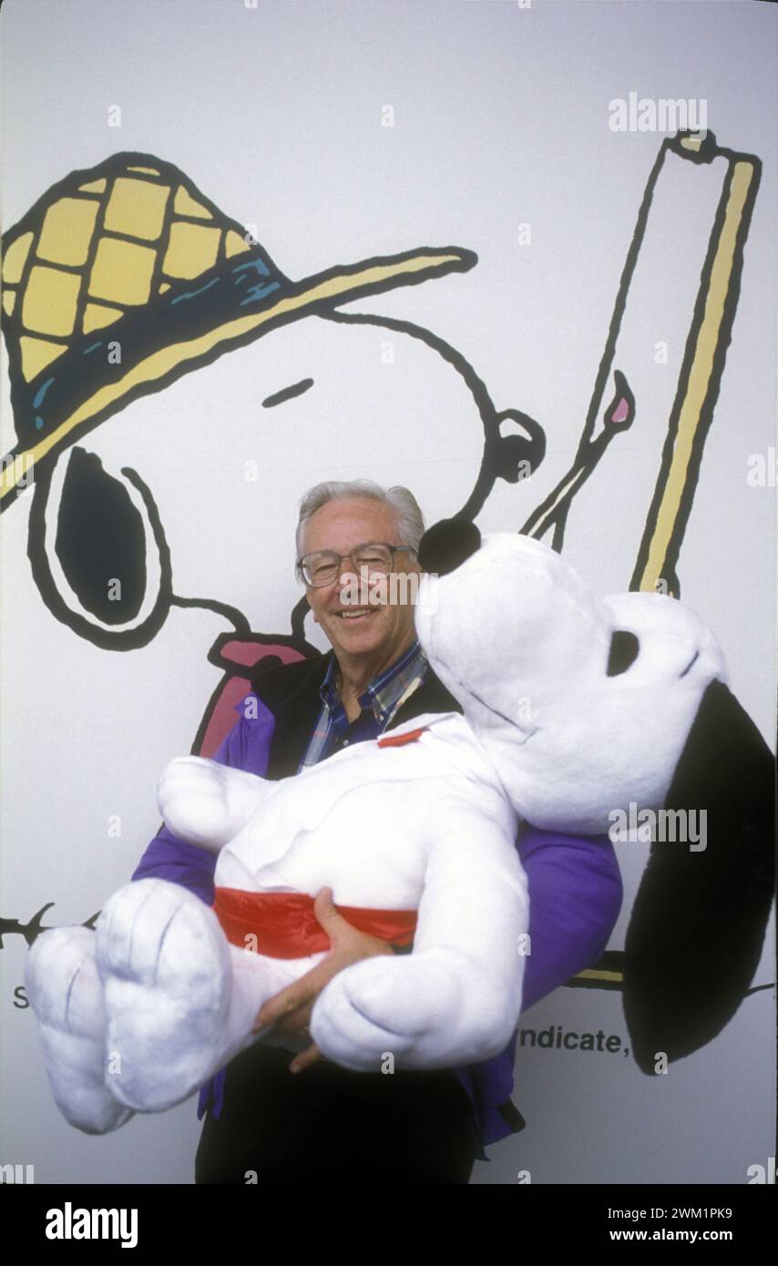 MME4704245 Porträt des US-amerikanischen Karikaturisten Charles Schulz, Erfinder der Charaktere von Snoopy und Charly Brown, 1992; (add.info.: Porträt des US-amerikanischen Karikaturisten Charles Schulz, Erfinder der Charaktere von Snoopy und Charly Brown, 1992); © Marcello Mencarini. Alle Rechte vorbehalten 2023. Stockfoto