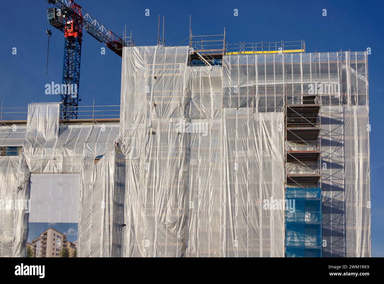 Baustelle, Ansicht nach oben Stockfoto