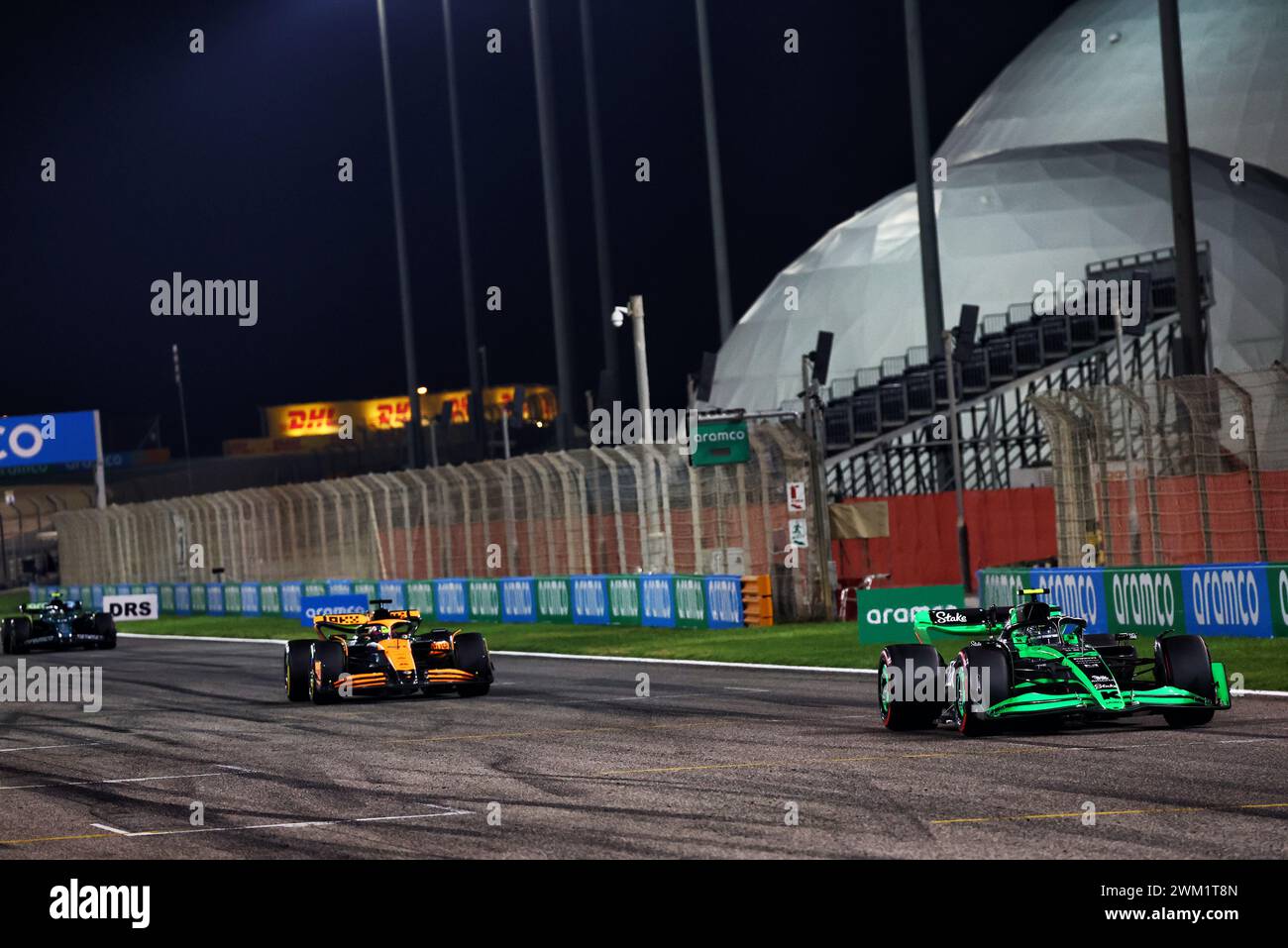 Sakhir, Bahrain. Februar 2024. Zhou Guanyu (CHN) sauber C44 – Prüfung der Prüfverfahren am Ende des Tests. 23.02.2024. Formel-1-Test, Sakhir, Bahrain, Tag Drei. Das Foto sollte lauten: XPB/Alamy Live News. Stockfoto