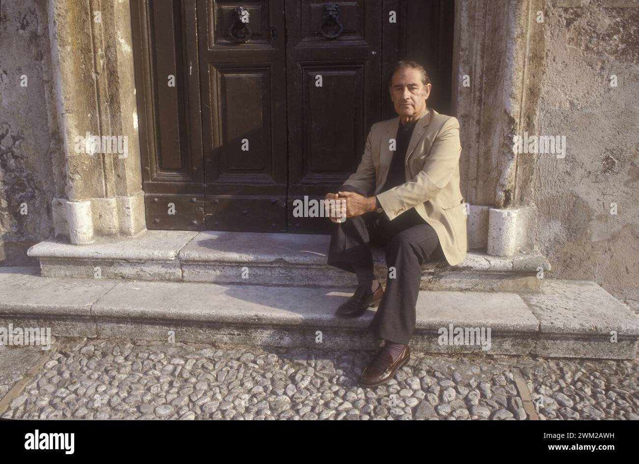 MME4812267 Spoleto (Perugia), Festival der zwei Welten 1980. Komponist und Gründer des Festivals Gian Carlo Menotti/Spoleto, Festival dei Due mondi 1980. IL-Komponist Gian Carlo Menotti, Festivalgründer -; (add.info.: Spoleto (Perugia), Festival der zwei Welten 1980. Komponist und Gründer des Festivals Gian Carlo Menotti/Spoleto, Festival dei Due mondi 1980. IL-Komponist Gian Carlo Menotti, Festivalgründer -); © Marcello Mencarini. Alle Rechte vorbehalten 2024. Stockfoto