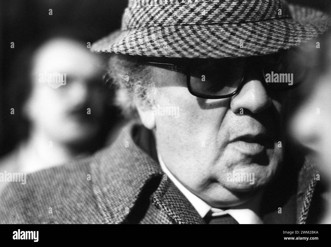 7395022 italienischer Regisseur Federico Fellini, ca. 1985 (s/W-Foto); © Marcello Mencarini. Alle Rechte vorbehalten 2024. Stockfoto
