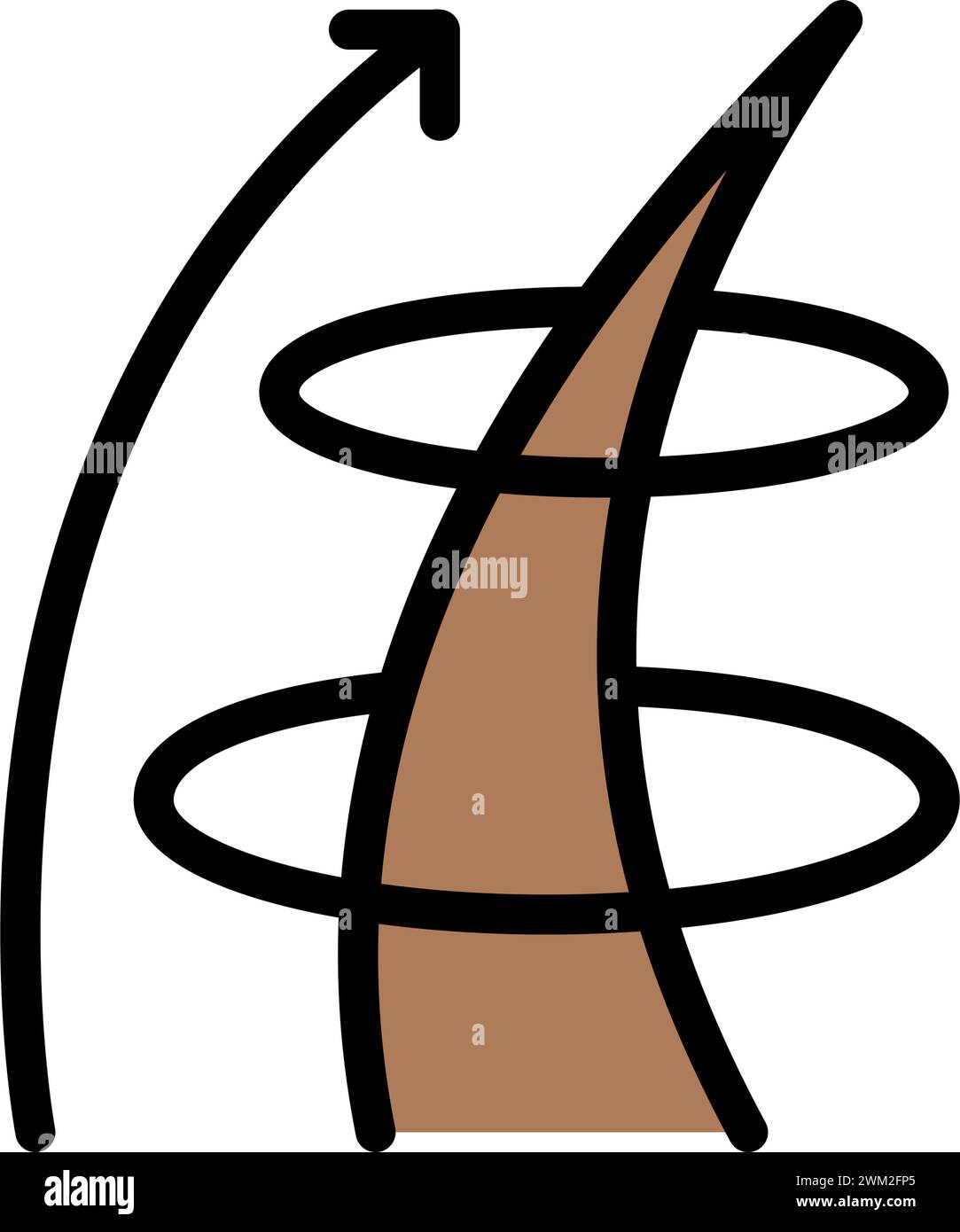 Symbol „Follikel Shine Concept Color“. Glänzendes Haar mit Keratin-Effekt-Piktogramm. Einfaches Symbol Für Haarfollikel. Abbildung Des Isolierten Vektors. Stock Vektor