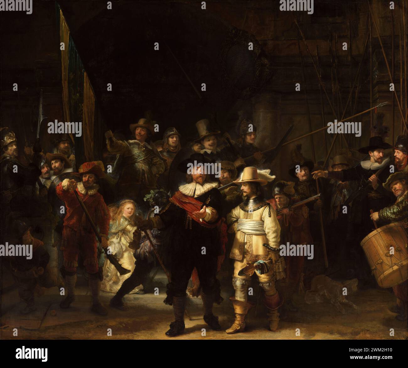 Die Nachtwache. Rembrandt van Rijn. 1642. Stockfoto