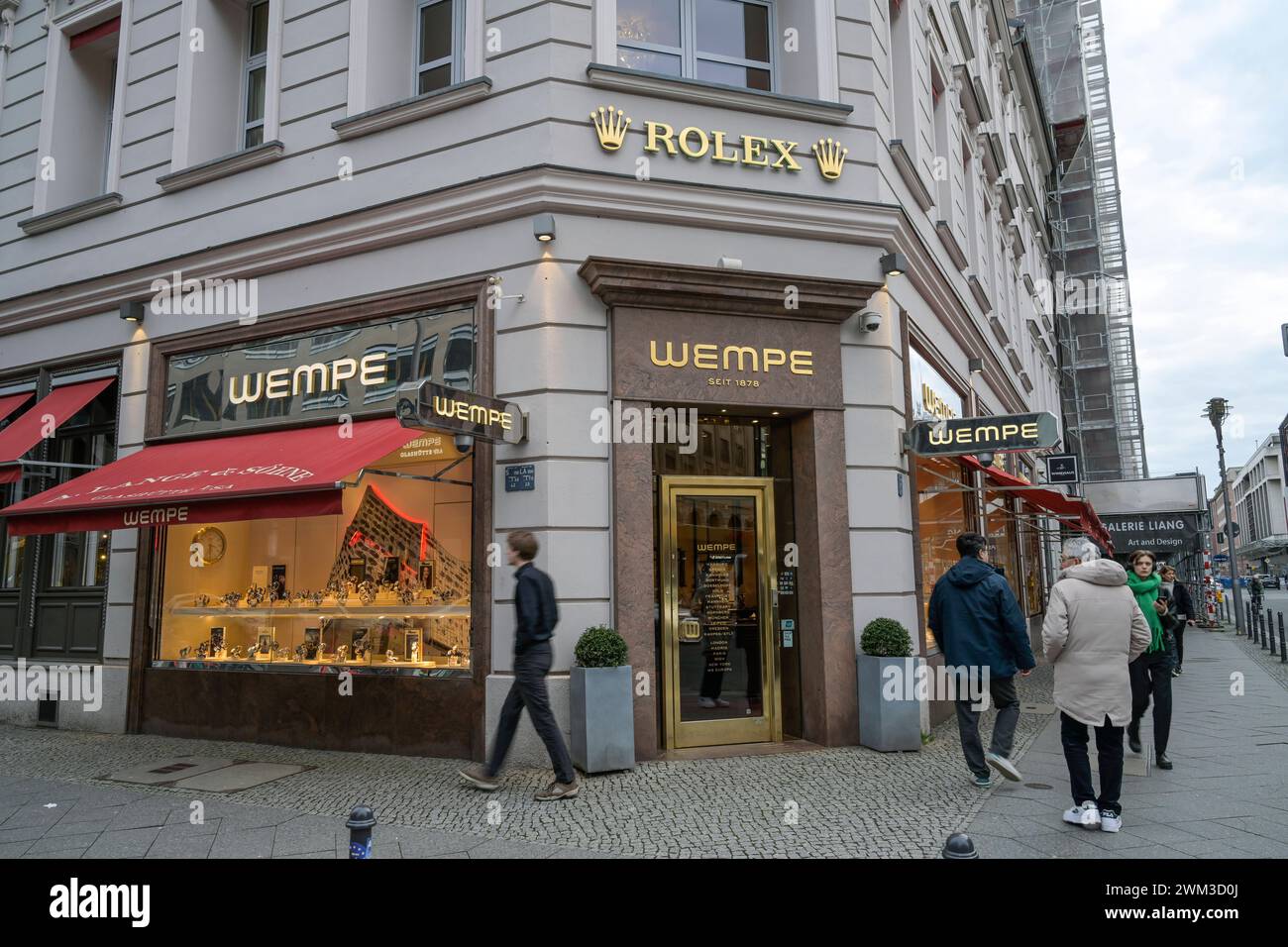 Wempe Juwelier und Uhren, Friedrichstraße, Mitte, Berlin, Deutschland *** Wempe Schmuck und Uhren, Friedrichstraße, Mitte, Berlin, Deutschland Stockfoto