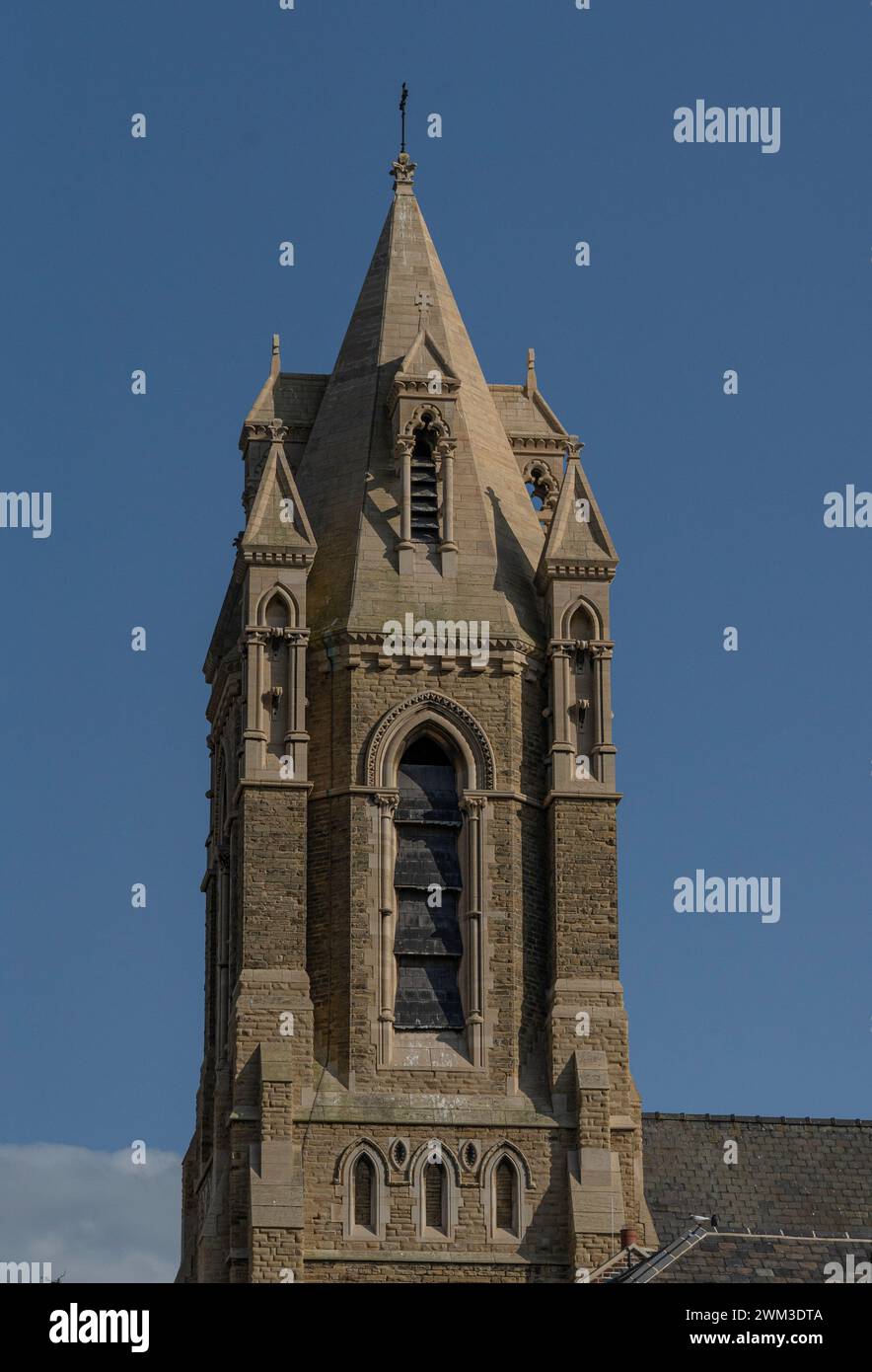 Kirchturm in Cambridge Stockfoto