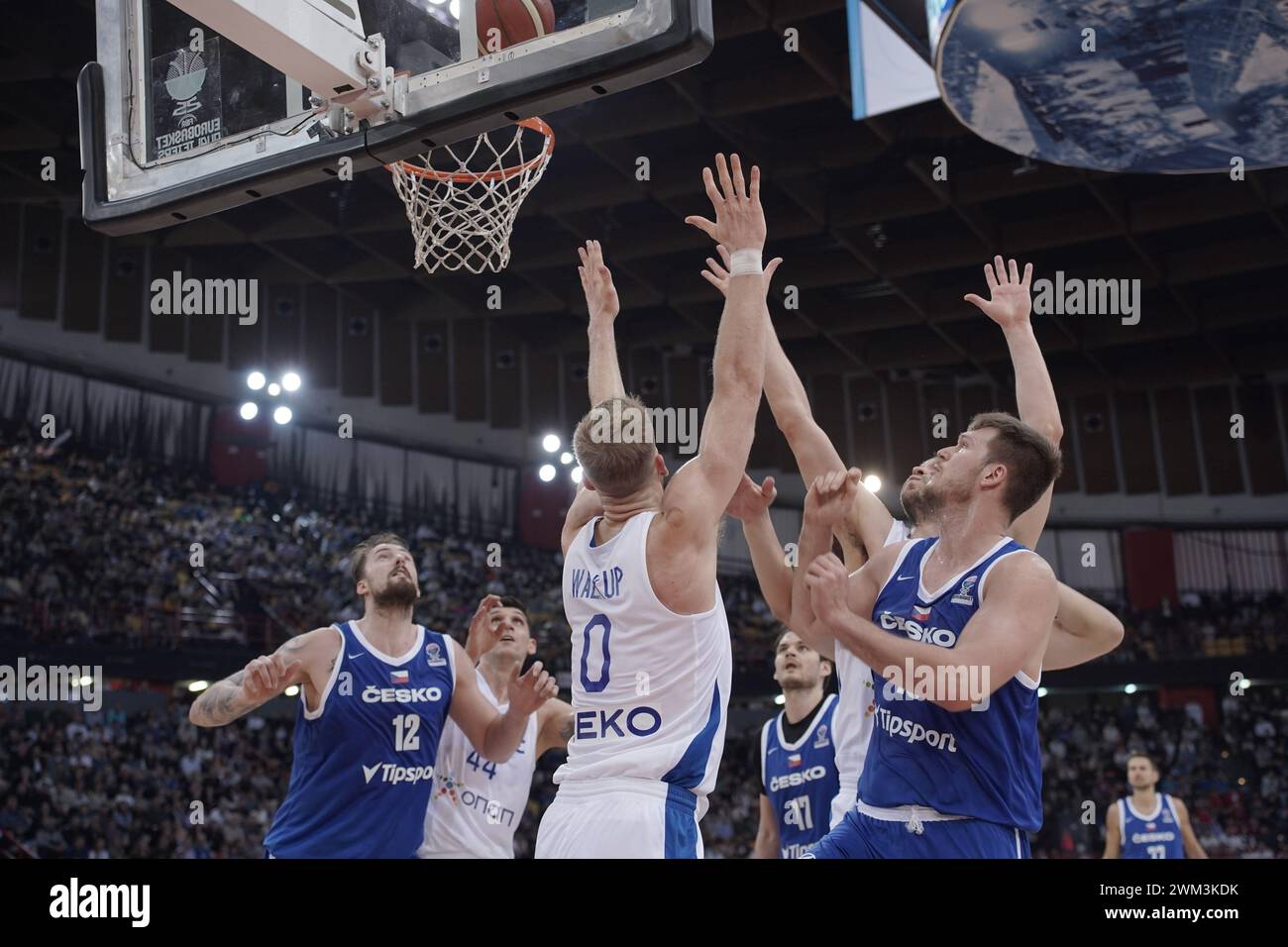 Athen, Athen, Griechenland. Februar 2024. Griechenland 72 – Tschechische Republik 64/FIBA EuroBasket 2025 Qualifikatoren (Kreditbild: © Giorgos Arapekos/ZUMA Press Wire) NUR ZUR REDAKTIONELLEN VERWENDUNG! Nicht für kommerzielle ZWECKE! Stockfoto