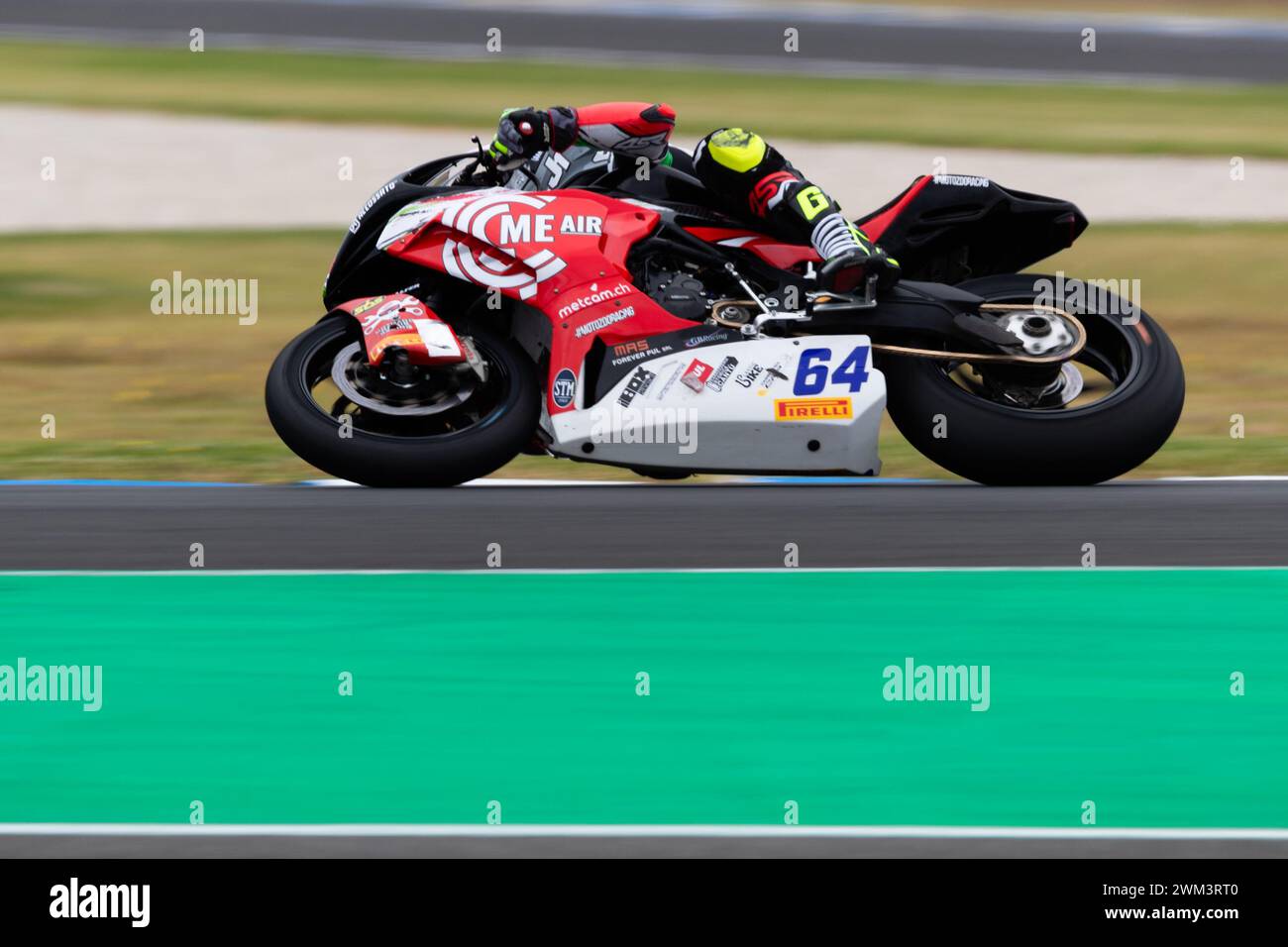 Phillip Island, Australien, 24. Februar 2024. Federico Caricasulo von ITA auf dem Motozoo ME AIR Racing MV Agusta F3 800 RR während der australischen Motul FIM Superbike Weltmeisterschaft auf dem Phillip Island Grand Prix Circuit am 24. Februar 2024 in Phillip Island, Australien. Quelle: Dave Hewison/Speed Media/Alamy Live News Stockfoto