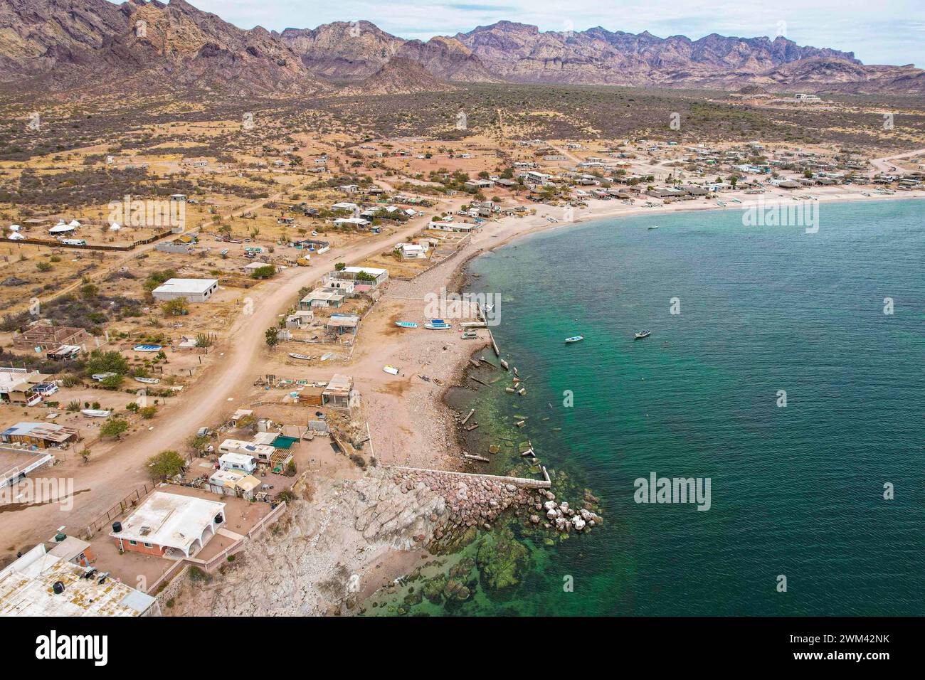 Bucht und Strand rund um San Carlos, Sonora Mexiko. Gemeinde Nuevo Guaymas Mexiko. Rocky (Foto: Luis Gutierrez/Norte Photo/) ​ Bahia y playa alrededor de San Carlos, Sonora Mexiko. Municipio Nuevo Guaymas Mexiko . (Foto: Luis Gutierrez/Norte Photo/) Stockfoto