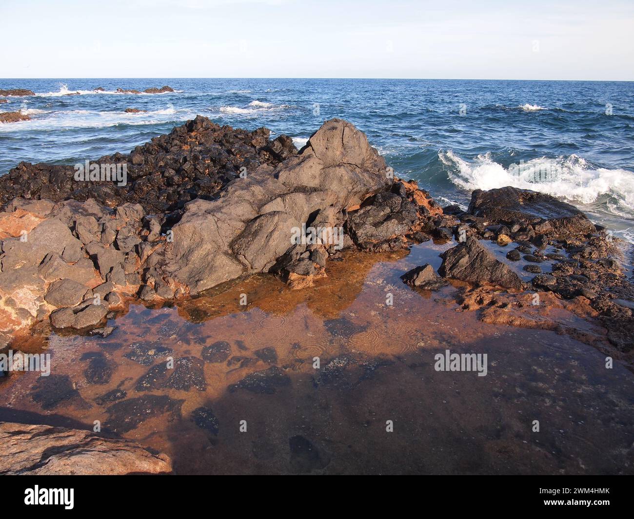 Atlantik bei La Jaca (Arico, Teneriffa, Kanarische Inseln, Spanien) Stockfoto