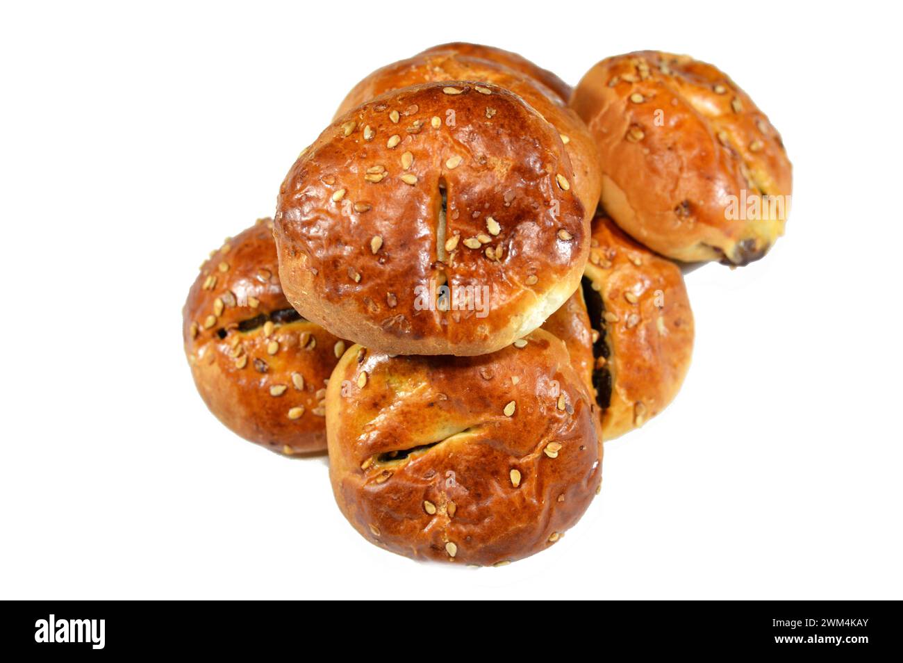Traditionelle arabische Kekse, Gebäck gefüllt mit Datteln und gekrönt ...