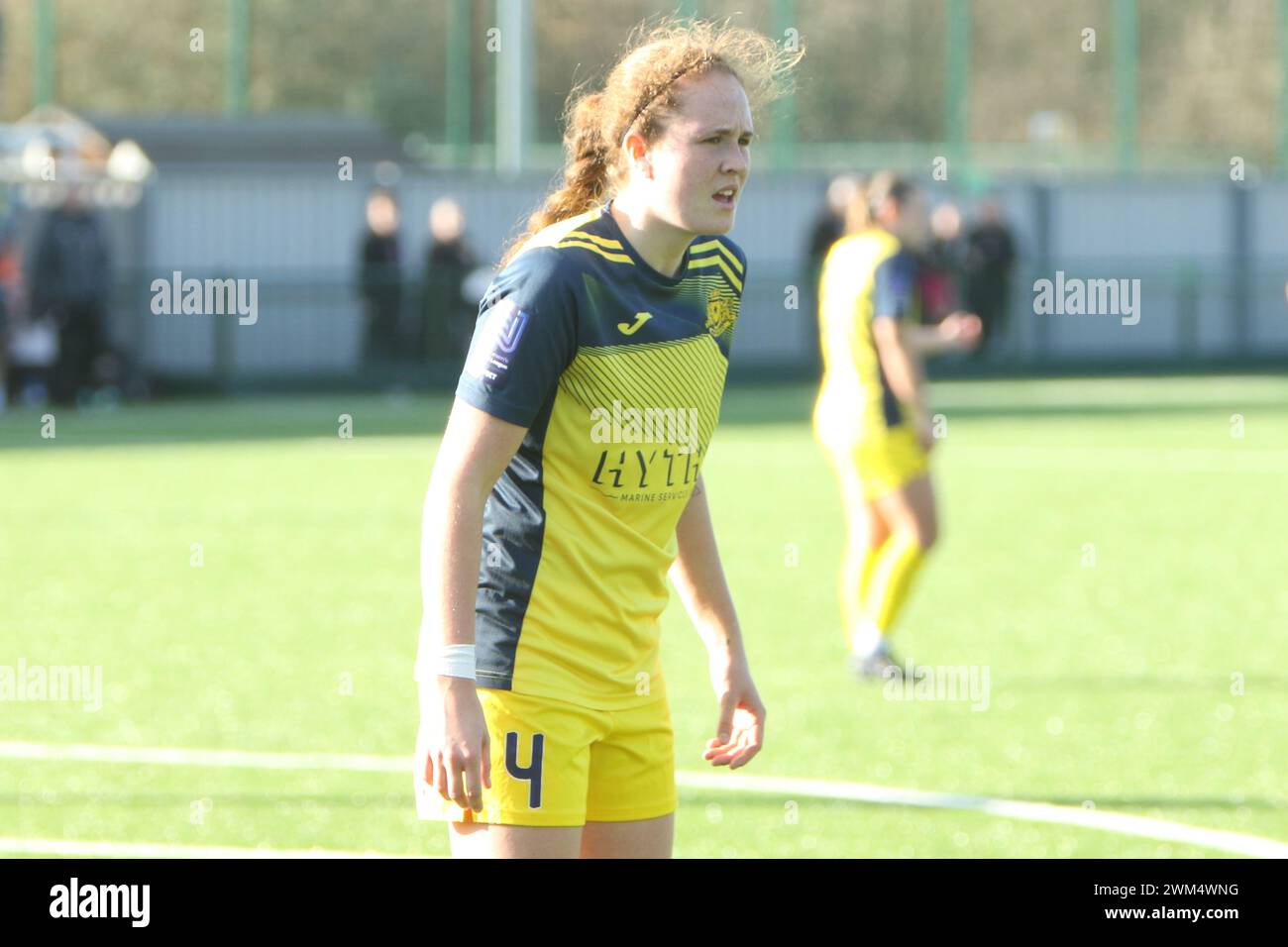 Moneyfields FC Women gegen AFC Bournemouth Women im Oaklands Park, Chichester City FC 18. Februar 2024 Stockfoto