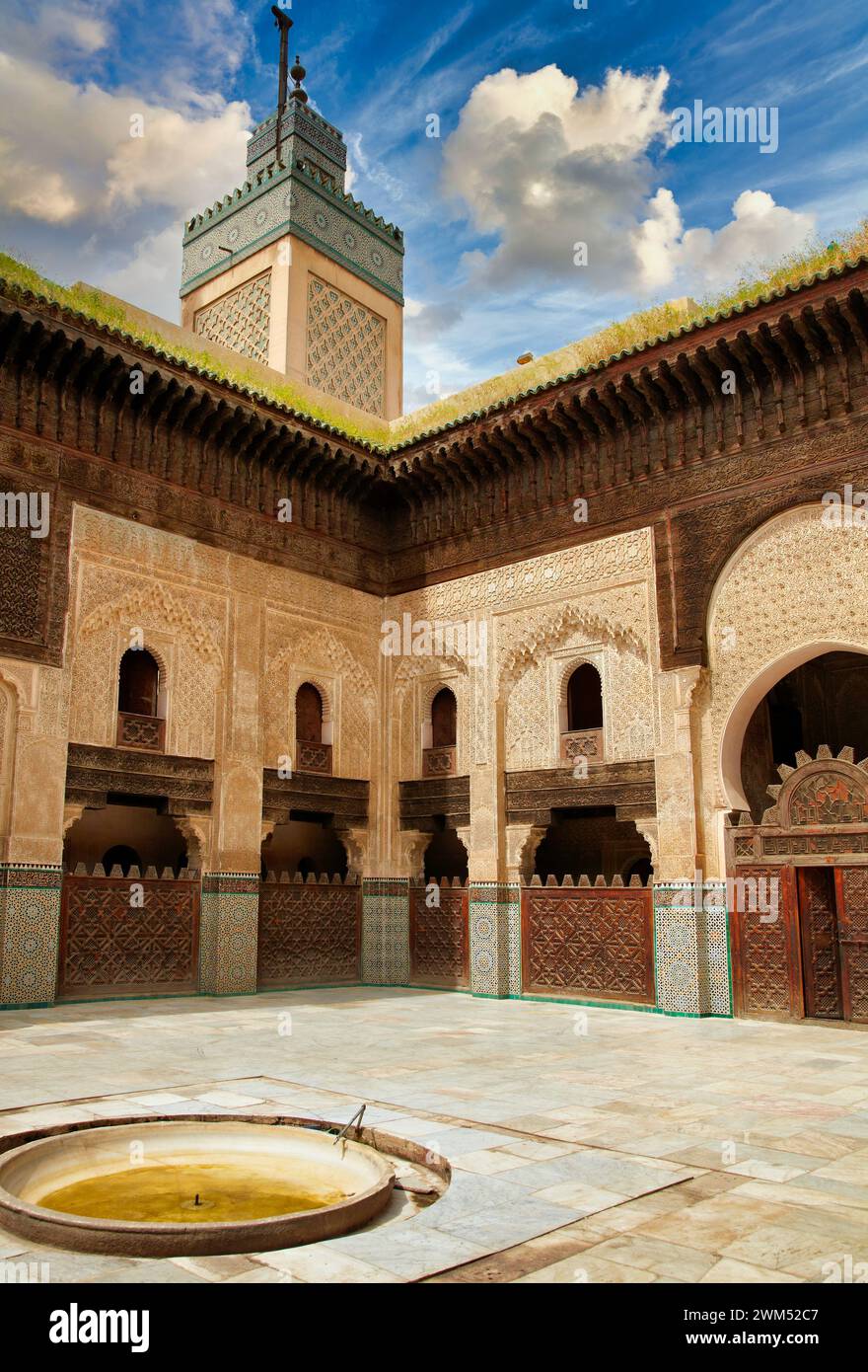 Medersa Bou Inania, Fez El-Bali, Fes, Marokko Stockfoto
