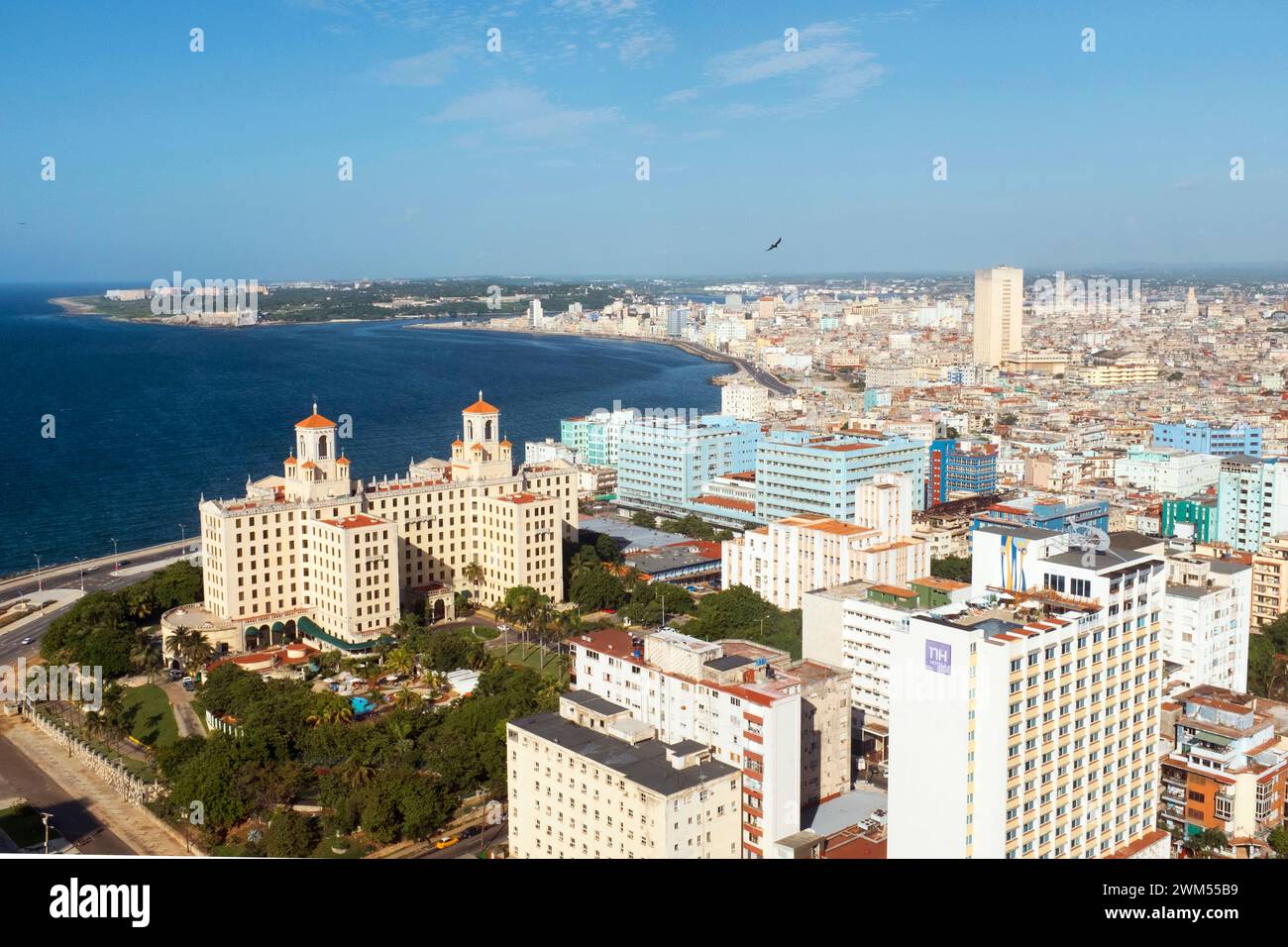Blick auf die Bucht von Havanna. Stockfoto