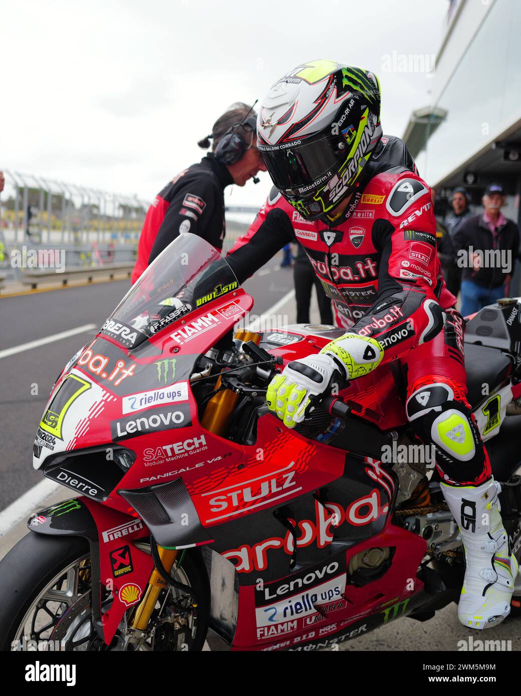 Phillip Island, Cowes, 24. Februar 2024; australische Runde der Superbike-Weltmeisterschaft.WSBK # 1 Alvaro Bautista ESP Ducati Panigale V4R Aruba.IT Racing - Ducati. Copyright. Damir IVKA/ATP Images (IVKA DAMIR /ATP/SPP) Credit: SPP Sport Pressefoto. /Alamy Live News Stockfoto