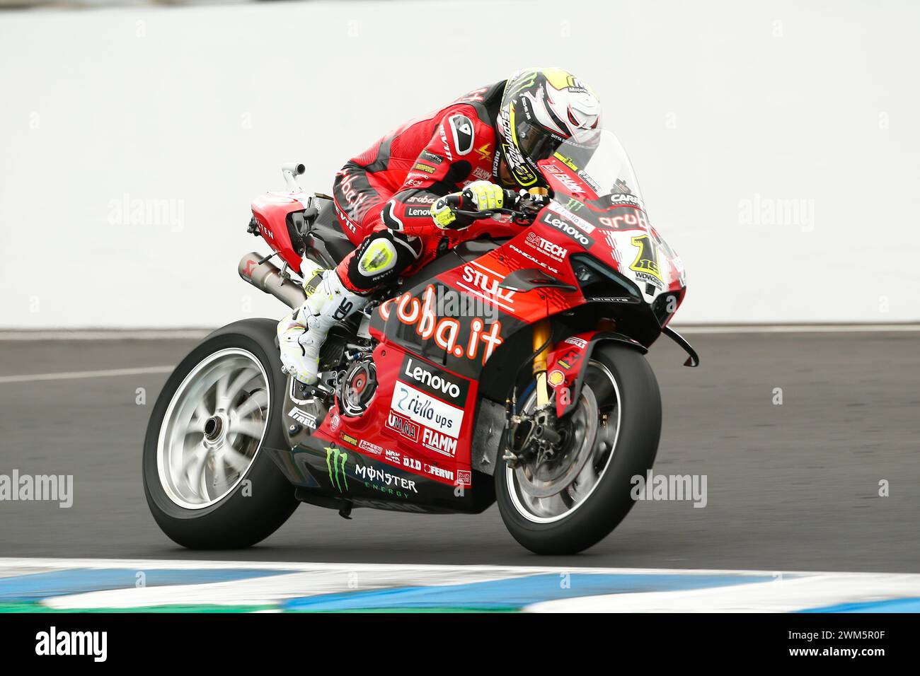 Phillip Island Grand Prix Circuit, 24. Februar 2024: 1 Alvaro Bautista (ESP) Ducati Panigale V4R von Aruba.IT Racing Ducati während der Superbike-Weltmeisterschaft 2024. (Foto von Damir IVKA/ATP Images) (IVKA DAMIR /ATP/SPP) Credit: SPP Sport Pressefoto. /Alamy Live News Stockfoto