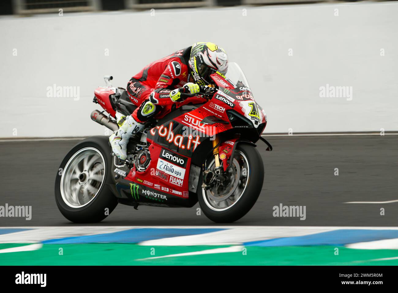 Phillip Island Grand Prix Circuit, 24. Februar 2024: 1 Alvaro Bautista (ESP) Ducati Panigale V4R von Aruba.IT Racing Ducati während der Superbike-Weltmeisterschaft 2024. (Foto von Damir IVKA/ATP Images) (IVKA DAMIR /ATP/SPP) Credit: SPP Sport Pressefoto. /Alamy Live News Stockfoto