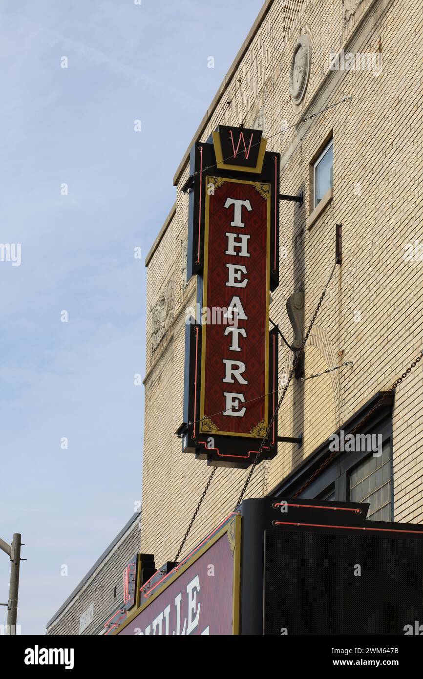 Das Walkerville Theatre ist in Windsor Ontario unterschrieben Stockfoto