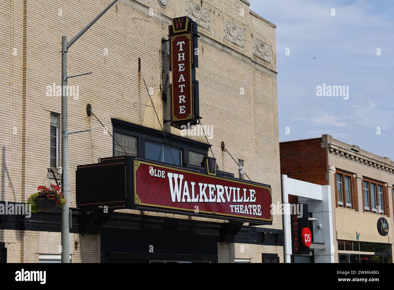 Das Walkerville Theatre ist in Windsor Ontario unterschrieben Stockfoto