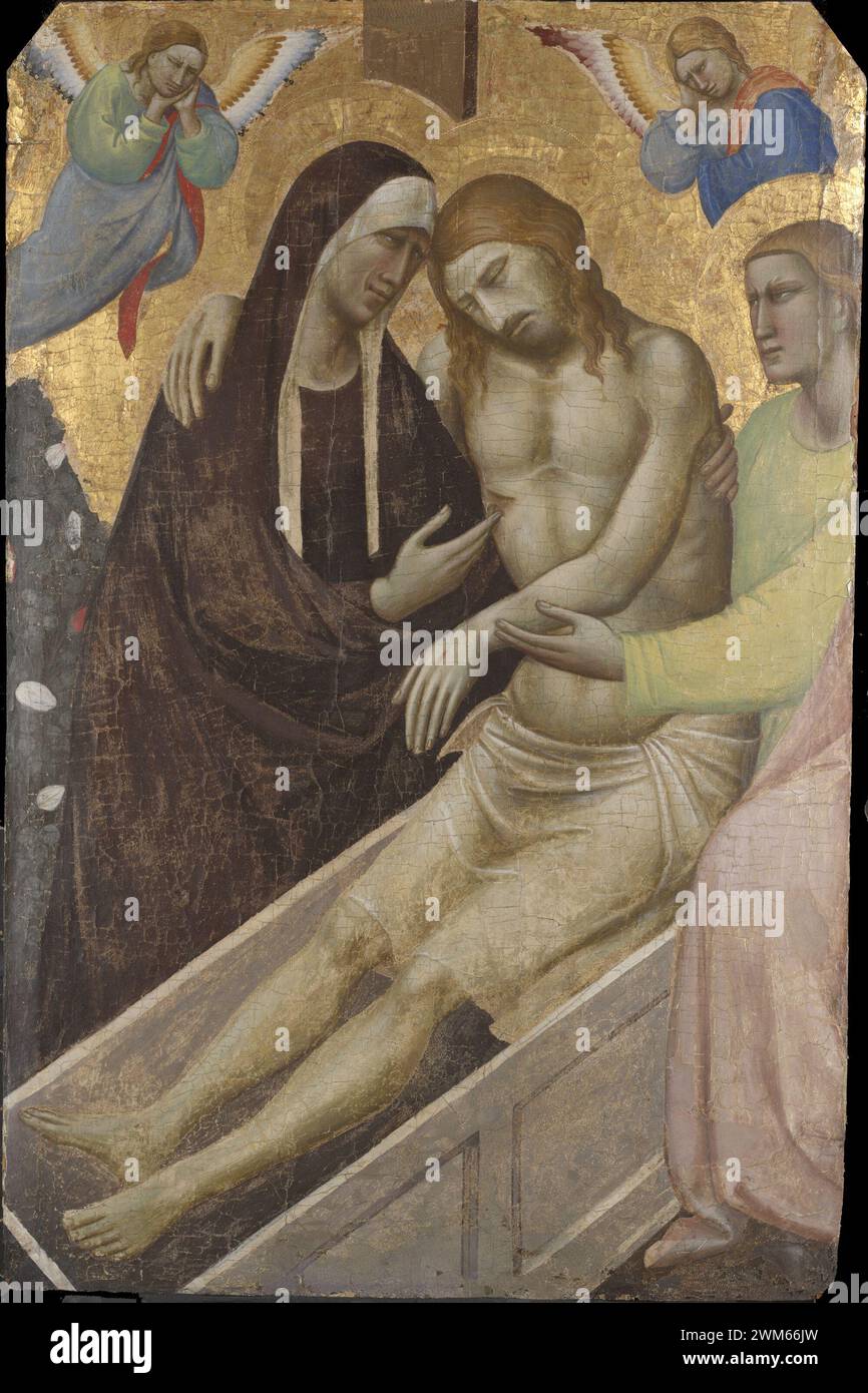 Die Klage über den toten Christus Künstler: Taddeo Gaddi (Florenz, ca. 1300-1366) Stockfoto