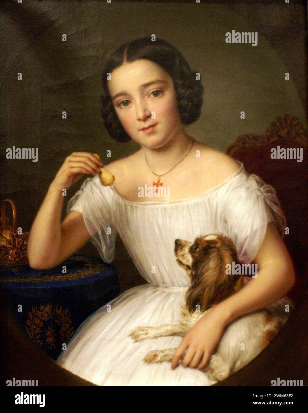 Benjamin Heinrich Orth - Bildnis Anna Maria Mayer als Kind 1846. Stockfoto