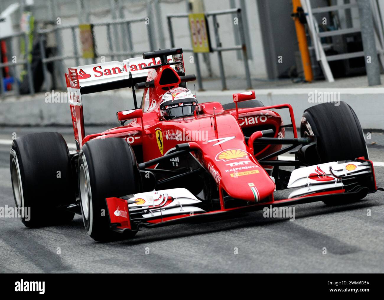 kimi raikkonen - Katalonien - Ferrari Stockfoto