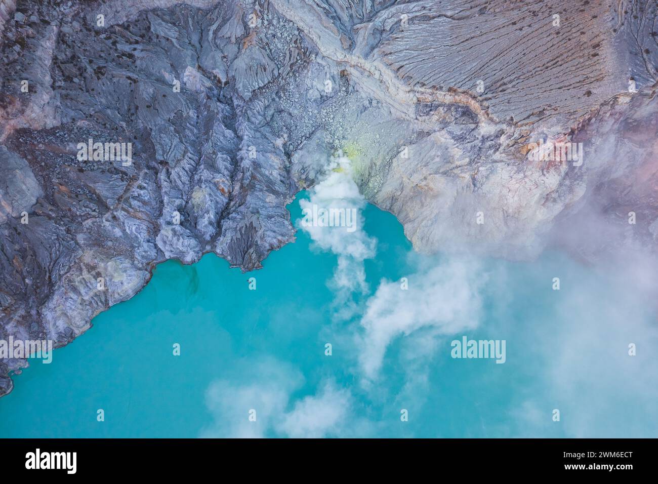 Luftaufnahme von Kawah Ijen, Indonesien Stockfoto
