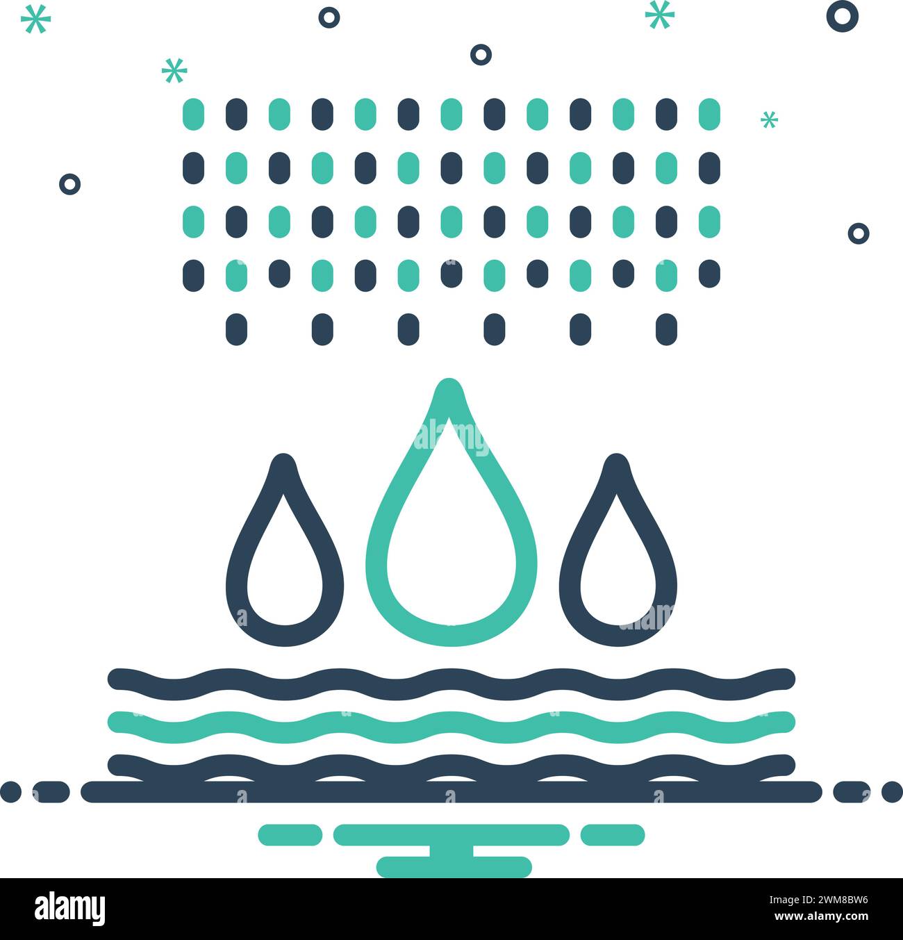Symbol für Wasser, Tropfen Stock Vektor