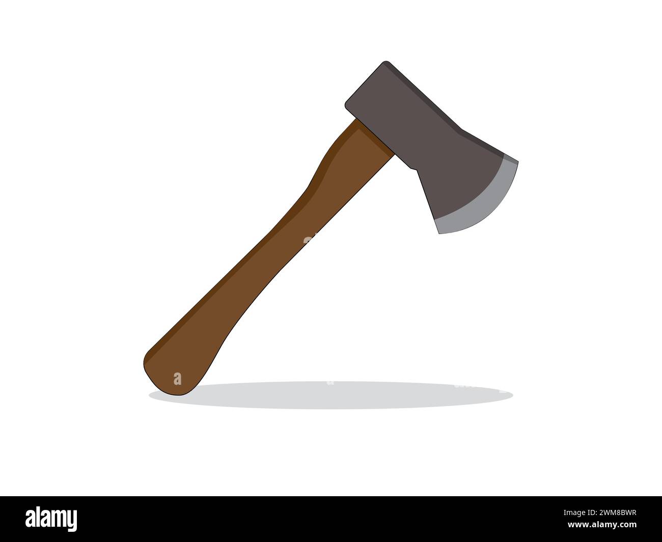 Kunst Illustration Symbol Objekt Arbeitsgeräte Design handliches Arbeiter Logo der Axt Stock Vektor