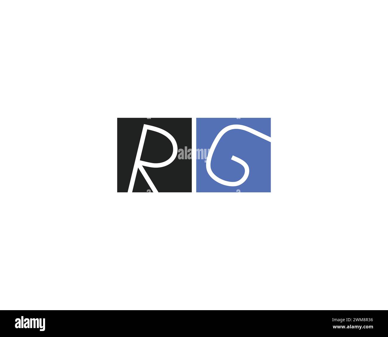 Creative Letter RG Logo Design Vektorvorlage Stock Vektor