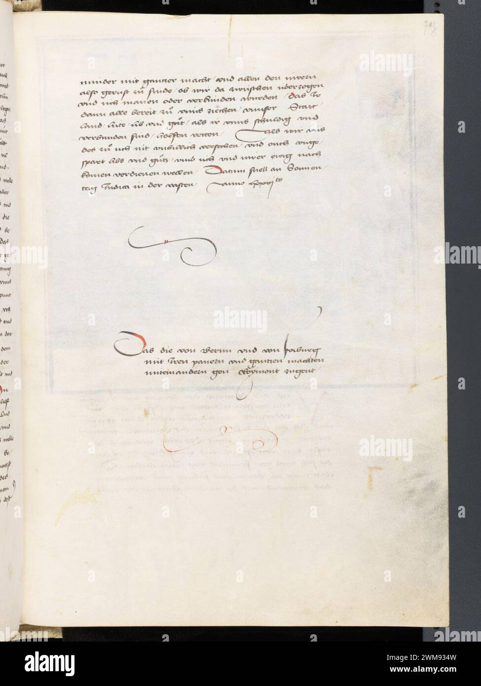 MSS.h.h.I.3, S. 711 – Diebold Schilling, Amtliche Berner Chronik, Vol. 3. Stockfoto