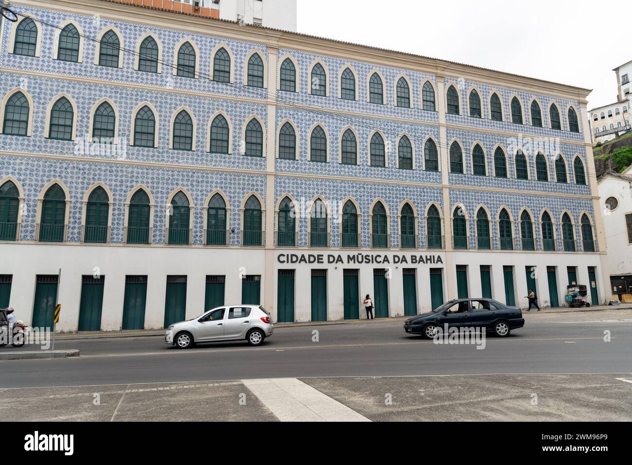 Salvador, Bahia, Brasilien - 5. Januar 2024: Bahia City of Music Museum im Handelsviertel in der Stadt Salvador, Bahia. Stockfoto