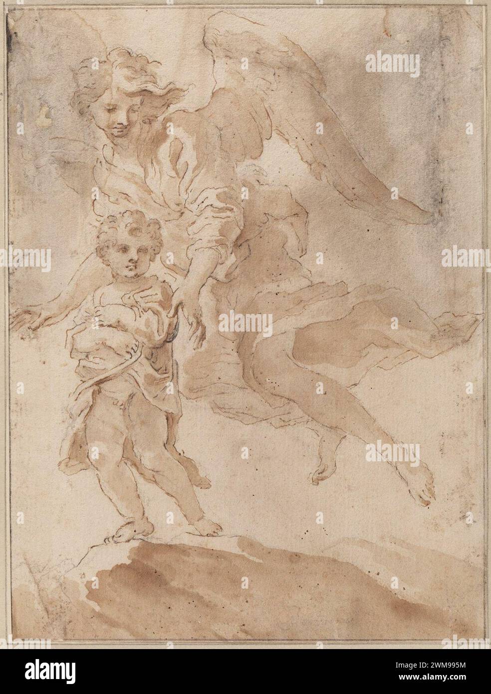 Bernini, Gian Lorenzo, nett traf Beschermengel. Stockfoto
