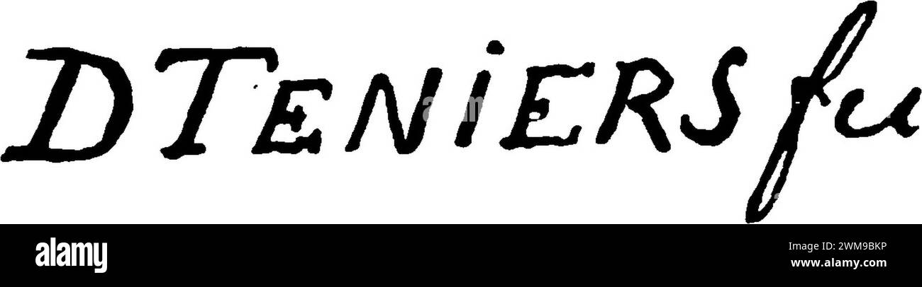 Beschrijving der Schilderijen op. (1858) S. 139 Unterschrift David Teniers (1). Stockfoto