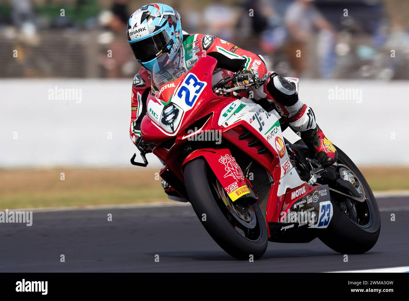 Phillip Island, Australien, 25. Februar 2024. Marcel Schroetter von GER auf dem MV Agusta Reparto Corse MV Agusta F3 800 RR während der australischen Motul FIM Superbike Weltmeisterschaft auf dem Phillip Island Grand Prix Circuit am 25. Februar 2024 in Phillip Island, Australien. Quelle: Dave Hewison/Speed Media/Alamy Live News Stockfoto