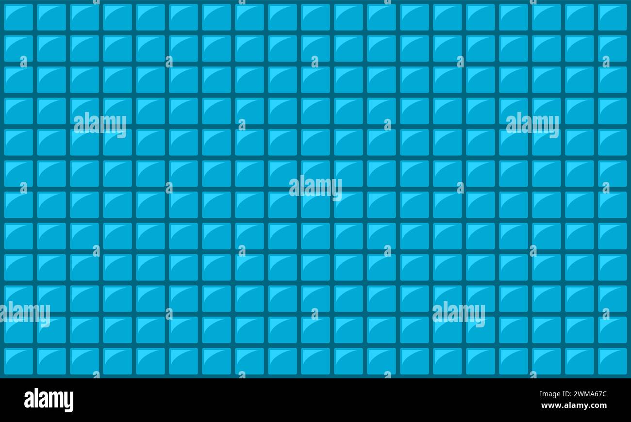 Abstrakte blaue Glasfliese nahtlose Muster Hintergrund Stock Vektor
