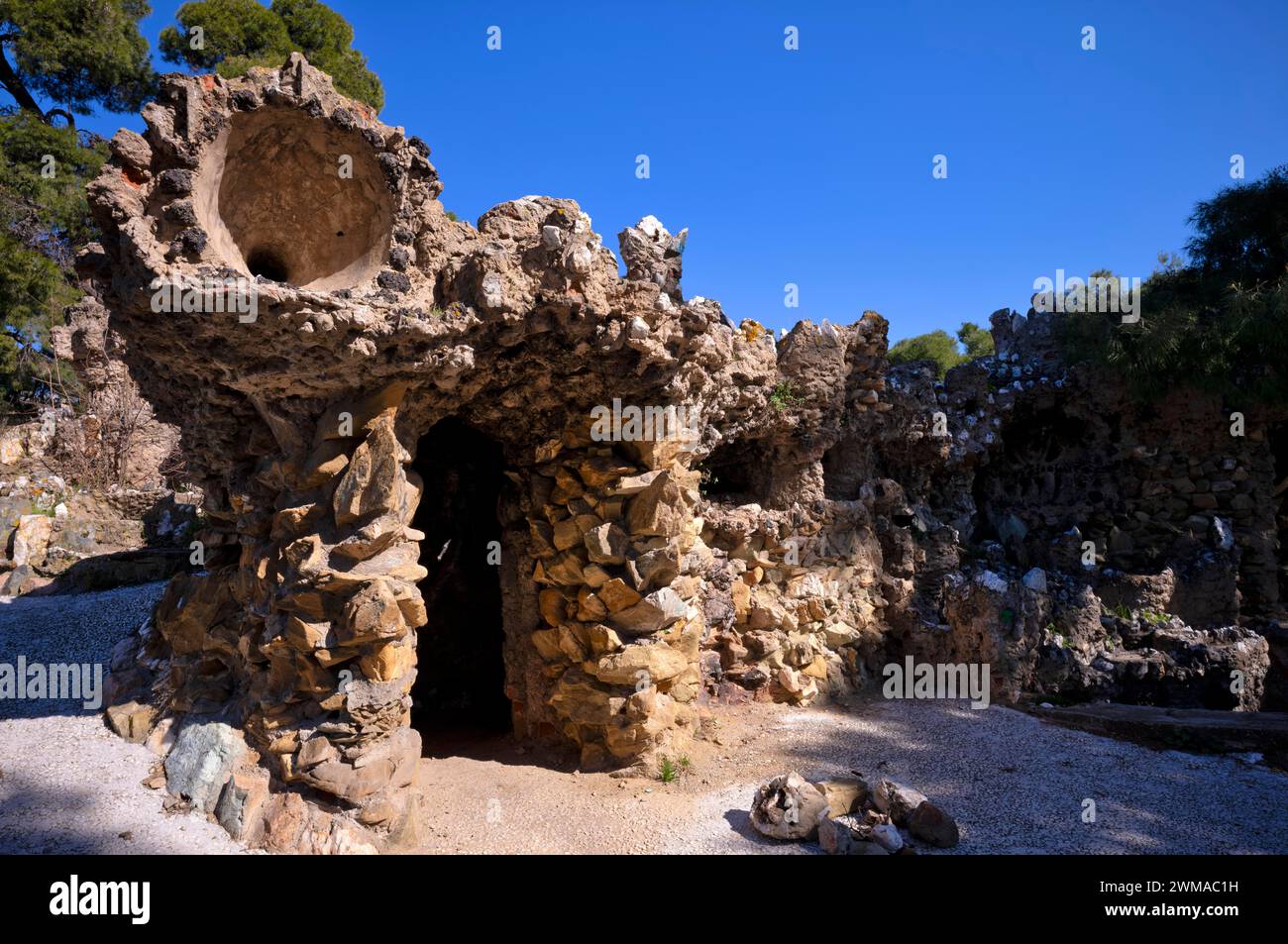 Antike Ruinen, Pascha-Gärten, Altstadt, Oberstadt, Thessaloniki, Mazedonien, Griechenland Stockfoto