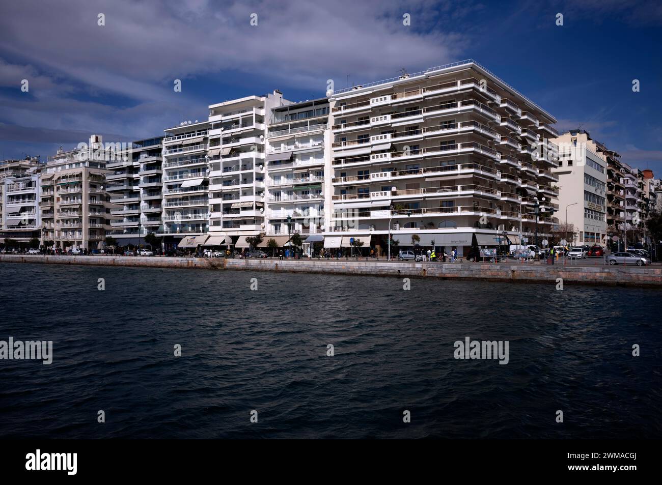 Skyline, Uferpromenade, Thessaloniki, Mazedonien, Griechenland Stockfoto