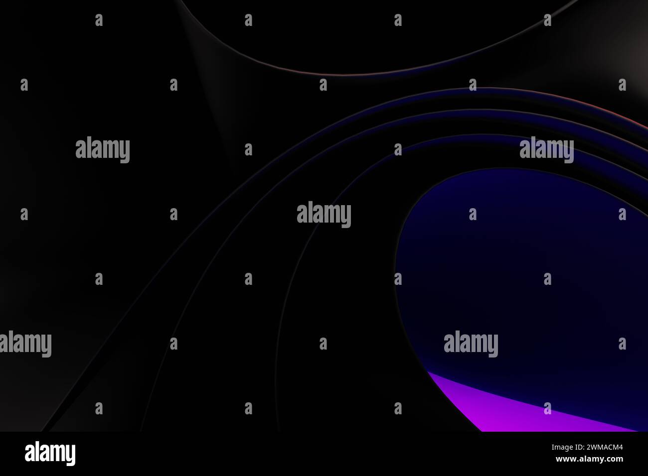 Schwarz und violett Linien-Kurve abstrakter Hintergrund Stockfoto