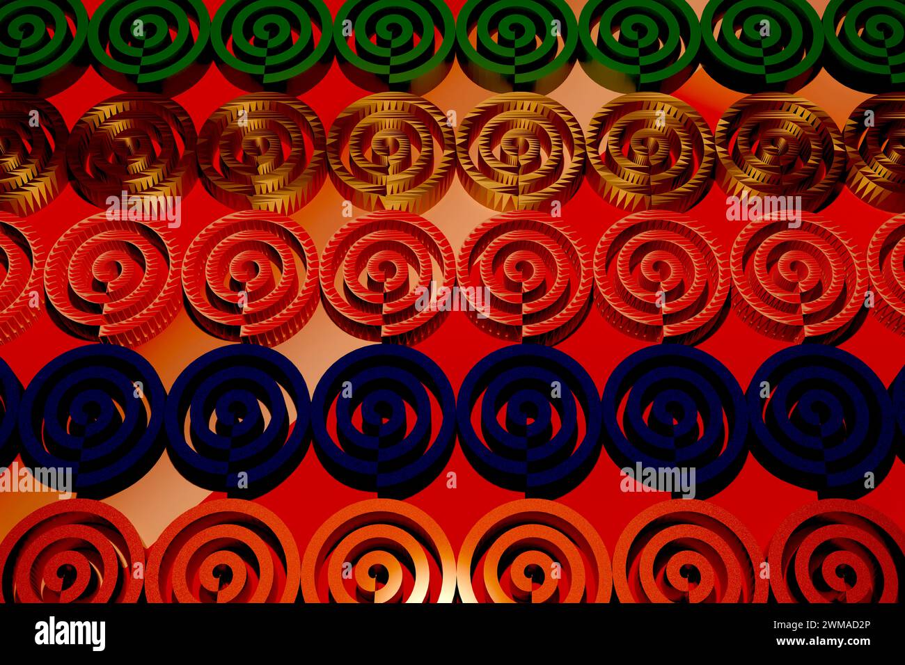 Farbenfroher Hintergrund mit spiralmuster Stockfoto