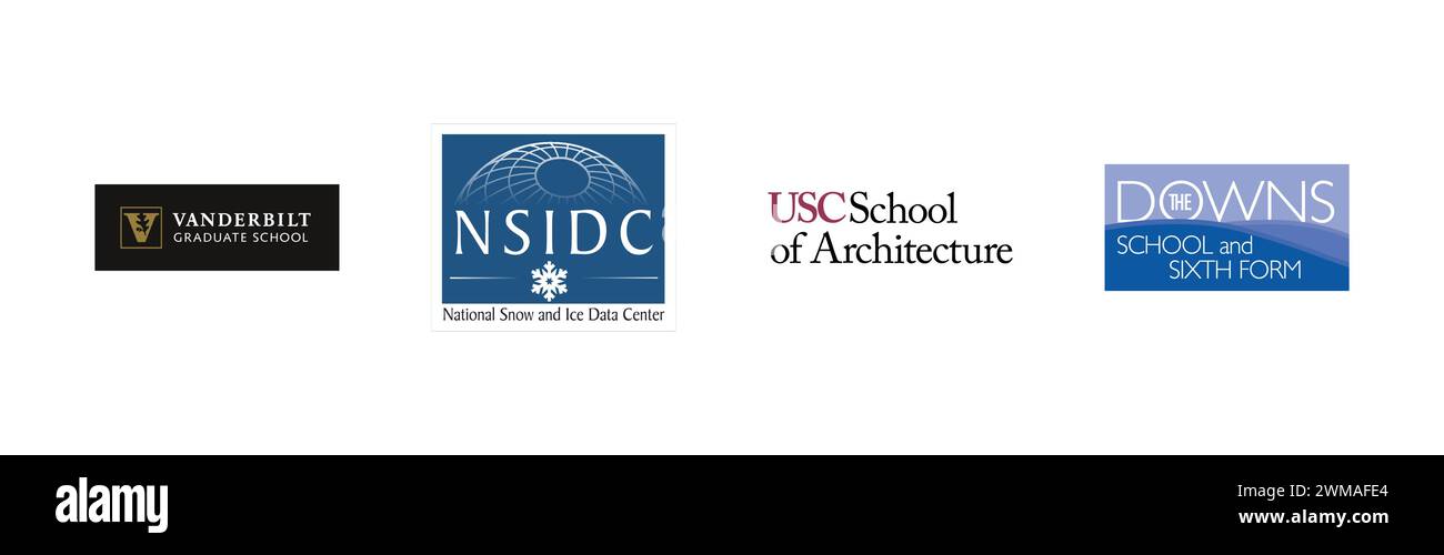 Vanderbilt Divinity School, Vanderbilt Divinity School, Vanderbilt Graduate School, NSIDC, USC School of Architecture, NSIDC, USC School of Architect Stock Vektor