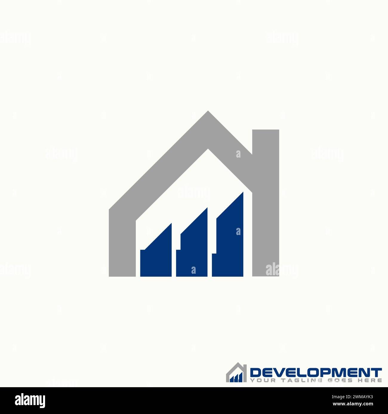 Logo Design Grafik Konzept kreative abstrakte Premium Vektor Stock Schild Zaun Haus Business Grafik Finanzen. In Bezug auf den Sachschutz Stock Vektor