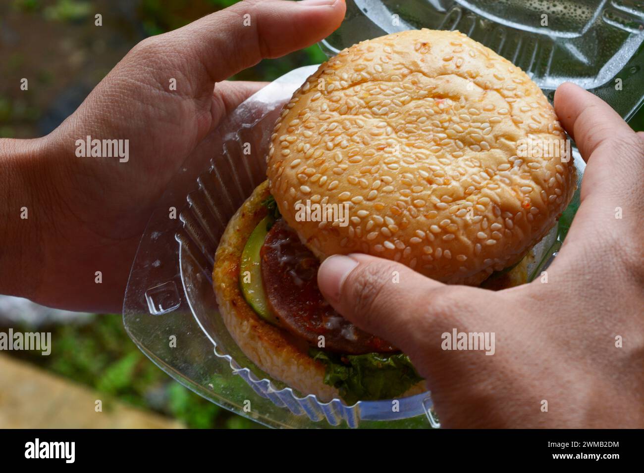 Fast Food wie Hamburger sind ungesunde Lebensmittel Stockfoto