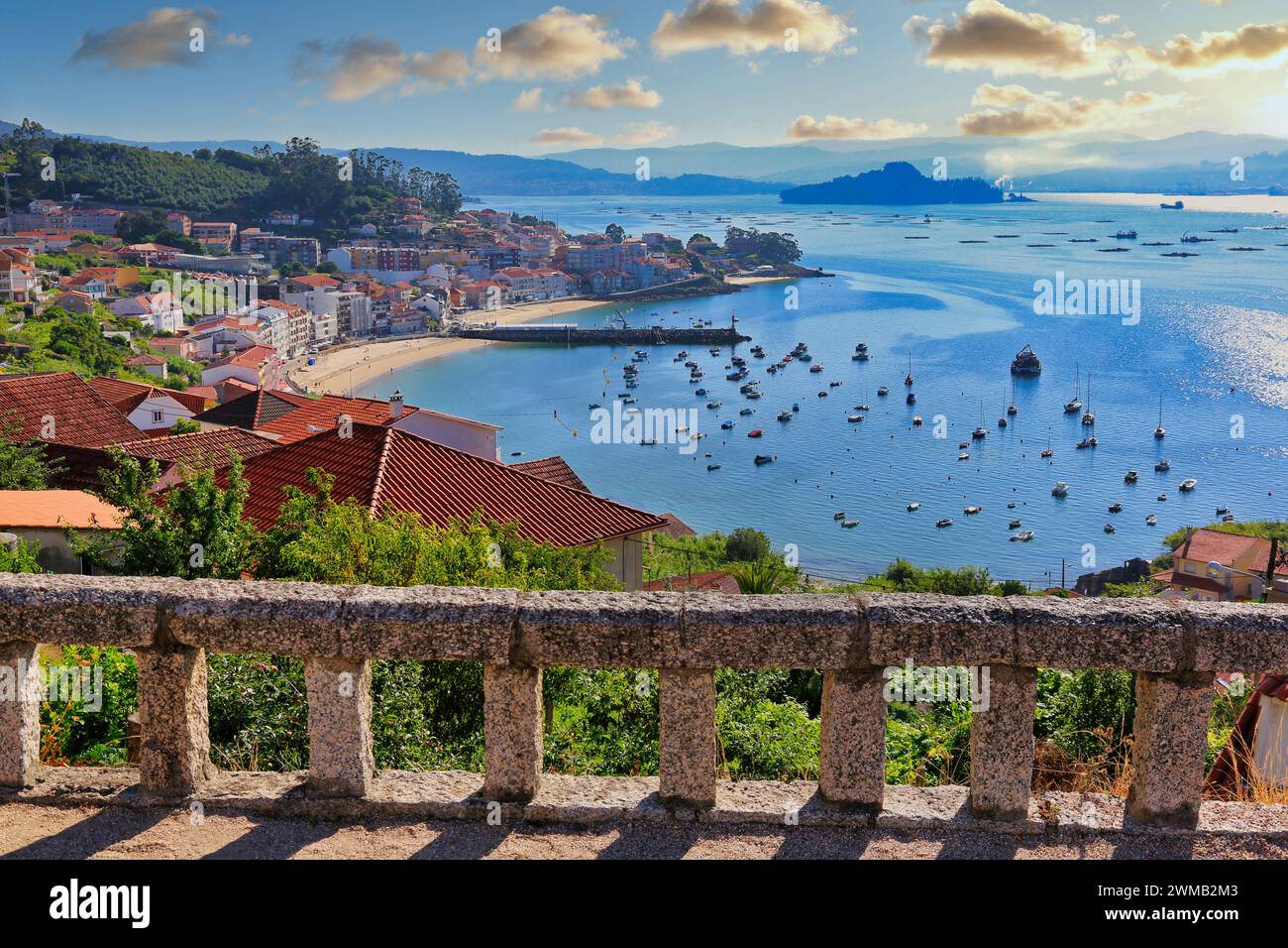 Ria de Pontevedra, Raxo, Provinz Pontevedra, Galicien, Spanien Stockfoto